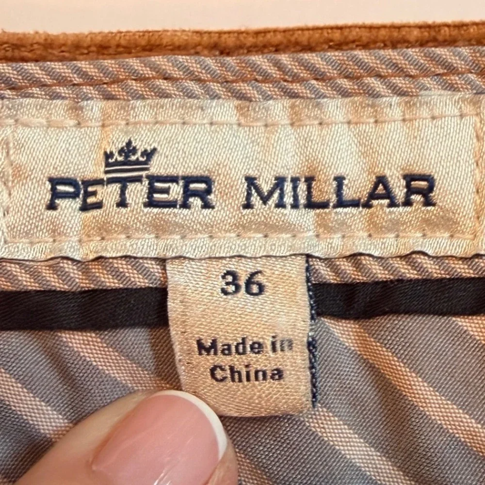Peter Millar Mens MF22B29 Burnt Orange Corduroy 5-Pocket Straight Pants 36x32